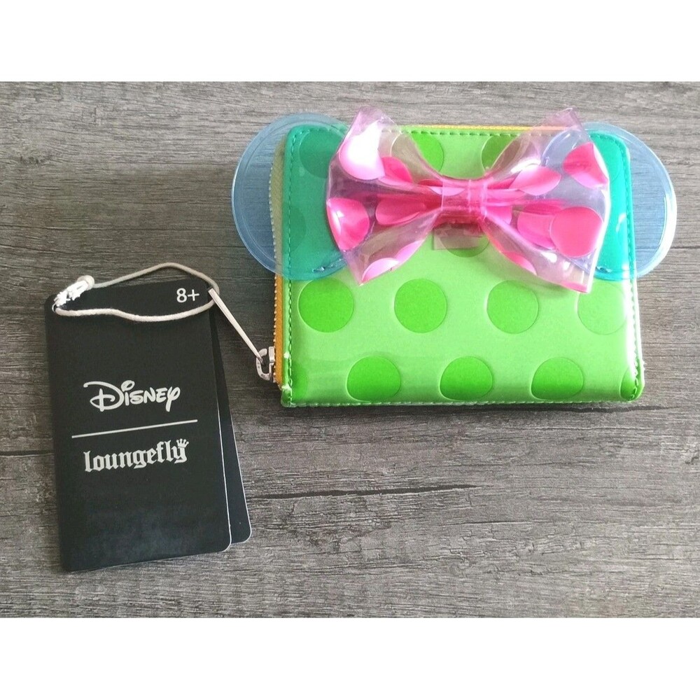 Loungefly Disney Minnie Mouse Polka Dot Zip Wallet Box Lunch Exclusive New